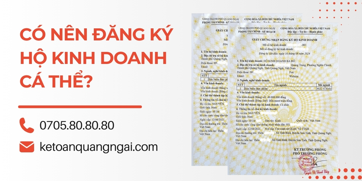 Dịch vụ đăng ký kinh doanh hộ cá thể Sơn Tịnh