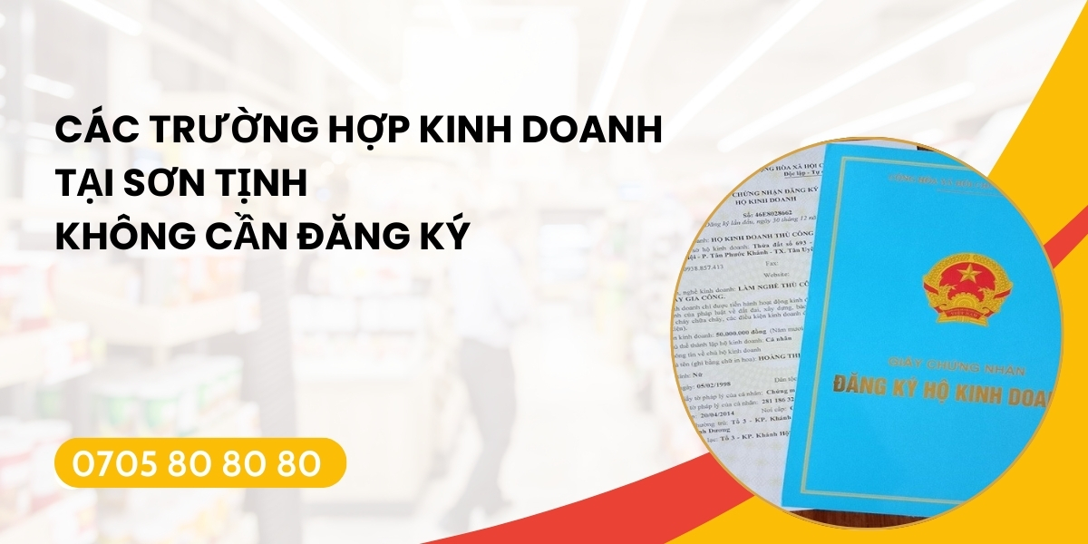 Thành lập hộ kinh doanh cá thể Sơn Tịnh uy tín