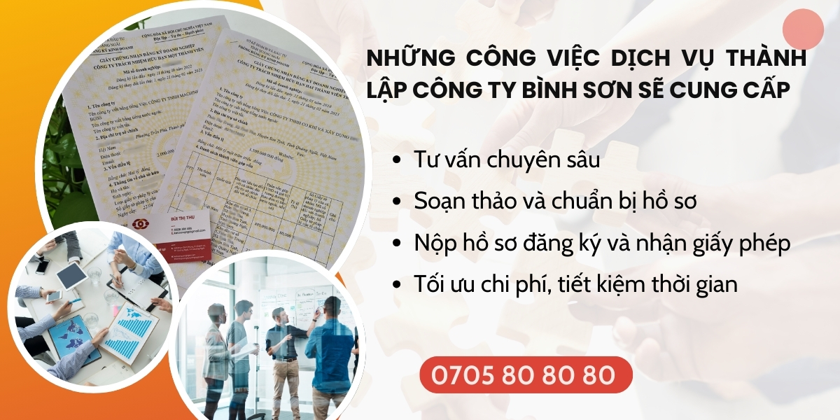 Dịch vụ thành lập doanh nghiệp Bình Sơn trọn gói - Ms. Thu