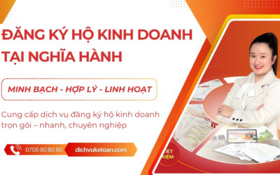 Đăng ký hộ kinh doanh cá thể Nghĩa Hành