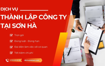 Thành lập công ty tại Sơn Hà